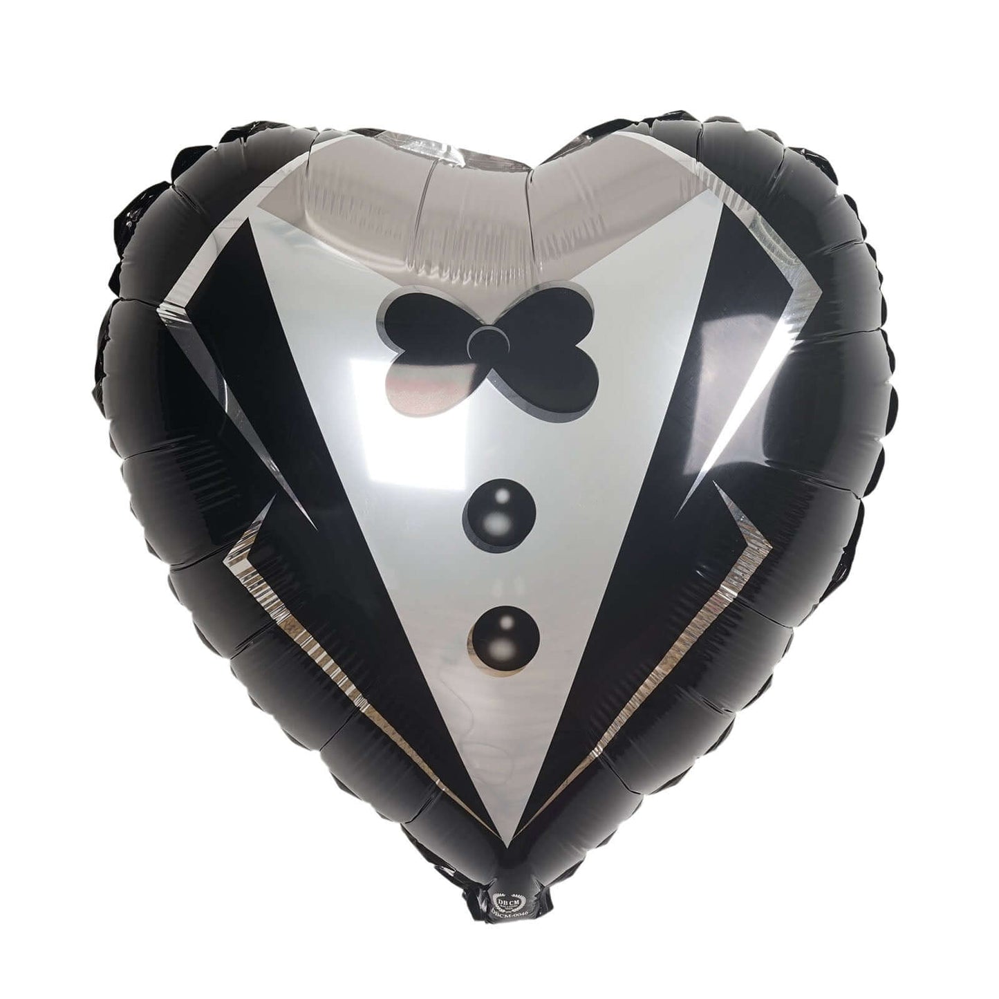 1 Pair 20" Heart Shaped Bride and Groom Mylar Foil Helium Air Balloons - Linen Luxes
