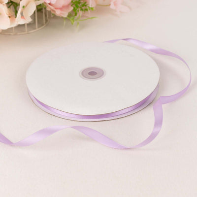 100 Yards 3/8" Lavender Lilac Single Face Decorative Satin Ribbon - Linen Luxes