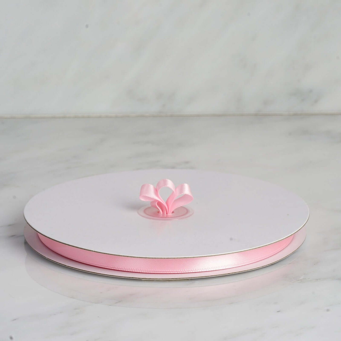 100 Yards 3/8" Pink Single Face Decorative Satin Ribbon - Linen Luxes