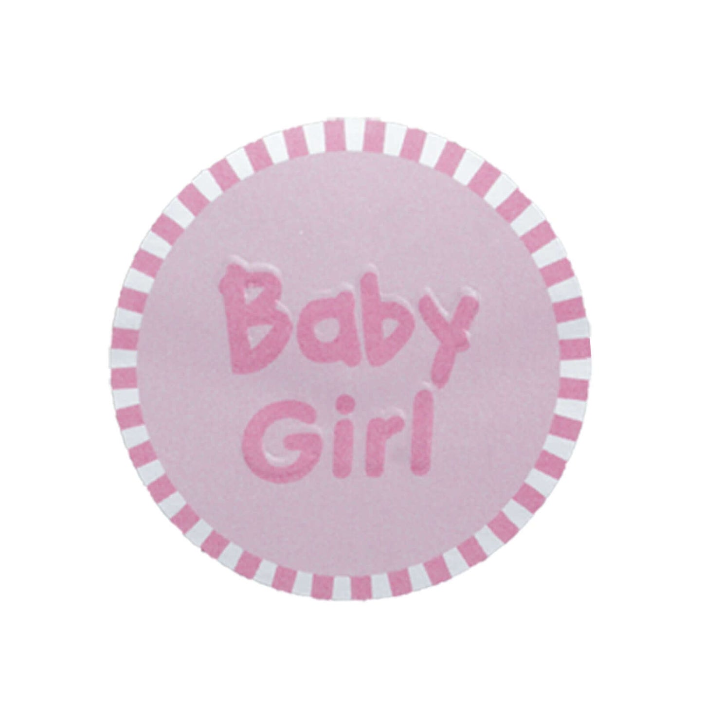 100Pcs 1" Round Pink Baby Girl Baby Shower Favor Envelope Stickers - Linen Luxes