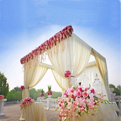10ft 4 - Post DIY Photography Backdrop Stand, Wedding Arch Canopy Tent - Linen Luxes