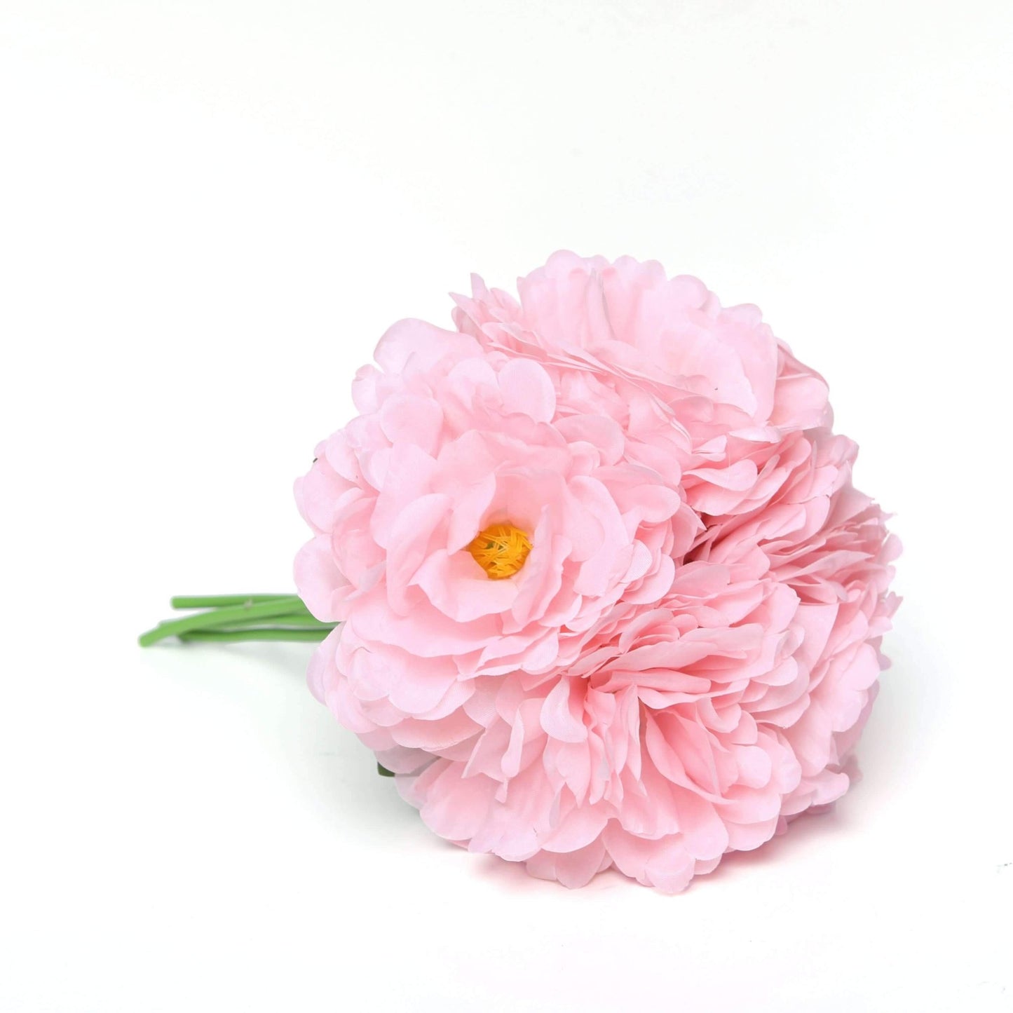 11" Pink Real Touch Artificial Silk Peonies Flower Bouquet - Linen Luxes