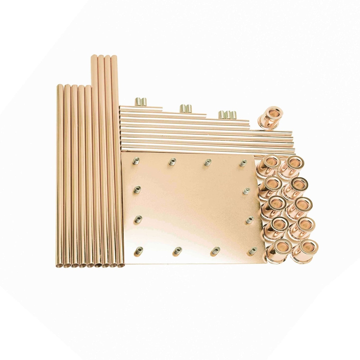 12 - Arm Cluster Taper Candle Holder Gold with Clear Glass Shades - Grand Candle Arrangement for Events 57" - Linen Luxes