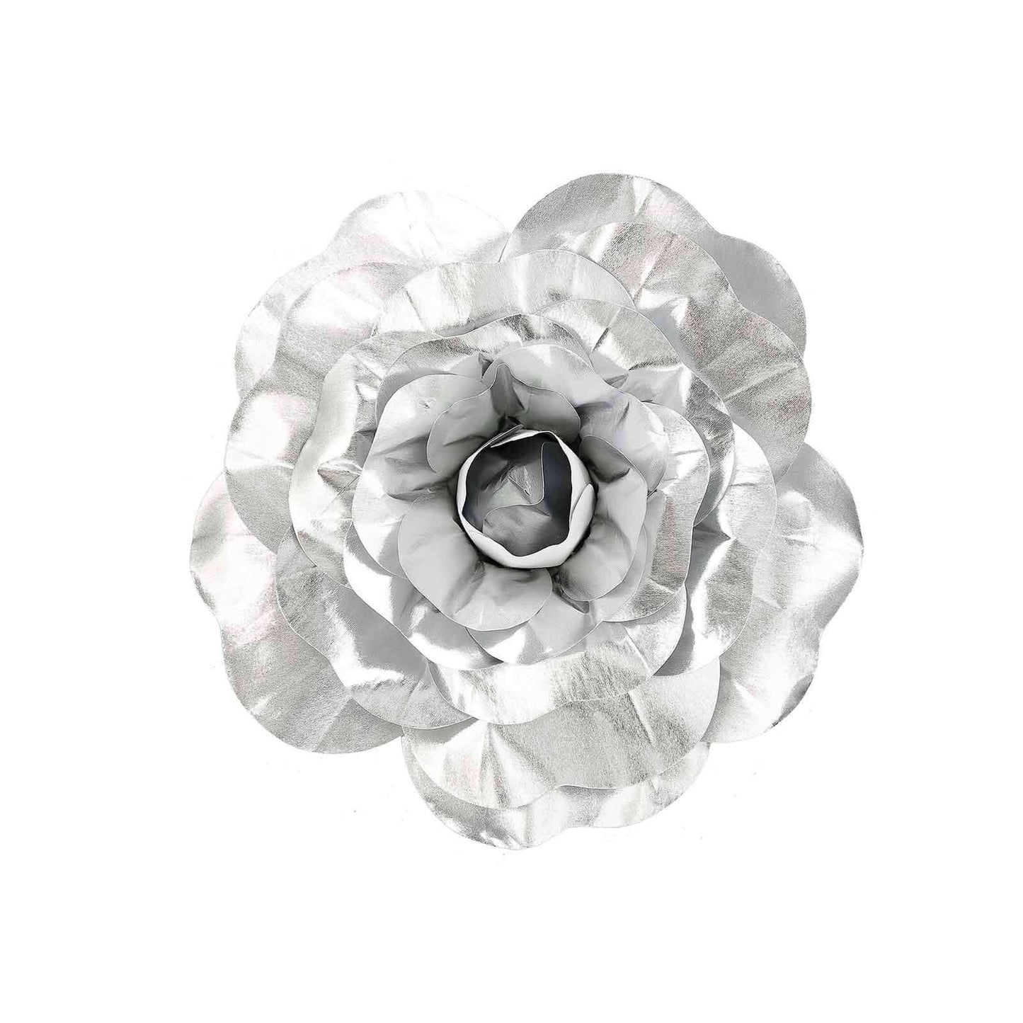 2 Pack 20" Large Silver Real Touch Artificial Foam DIY Craft Roses - Linen Luxes