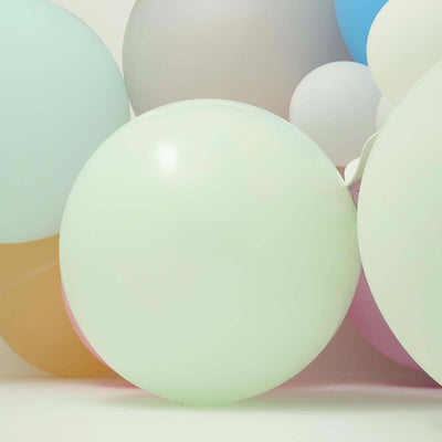2 Pack 32" Large Matte Pastel Mint Helium Air Premium Latex Balloons - Linen Luxes