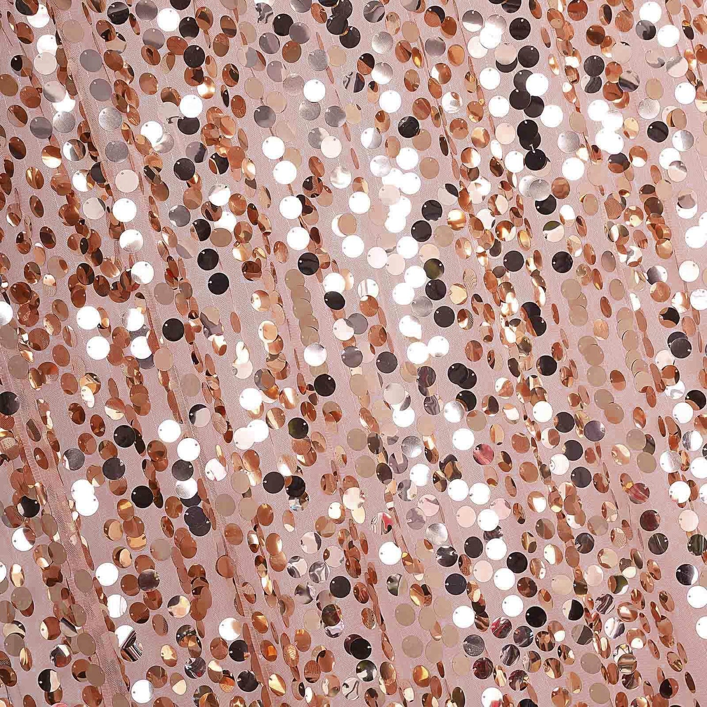 20ftx10ft Blush Big Payette Sequin Event Curtain Drapes, Backdrop Event Panel - Linen Luxes