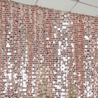20ftx10ft Blush Big Payette Sequin Event Curtain Drapes, Backdrop Event Panel - Linen Luxes