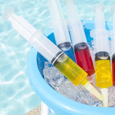 24 Pack 1.5oz Clear Disposable Plastic Cocktail Jello Shot Syringes - Linen Luxes