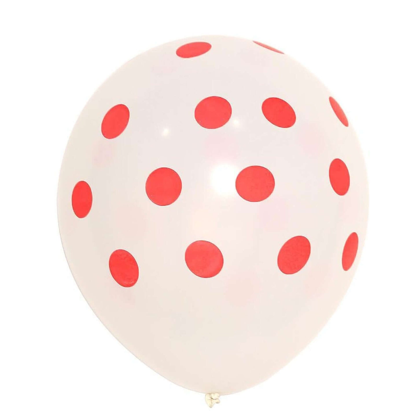 25 Pack 12" Hot Pink and White Fun Polka Dot Latex Party Balloons - Linen Luxes