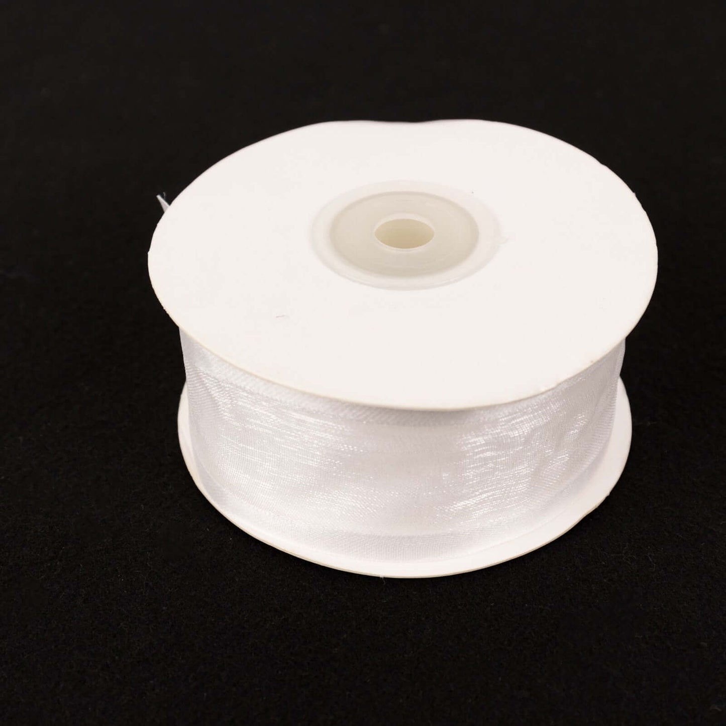 25 Yards 1.5" White Organza Ribbon With Satin Edges - Linen Luxes