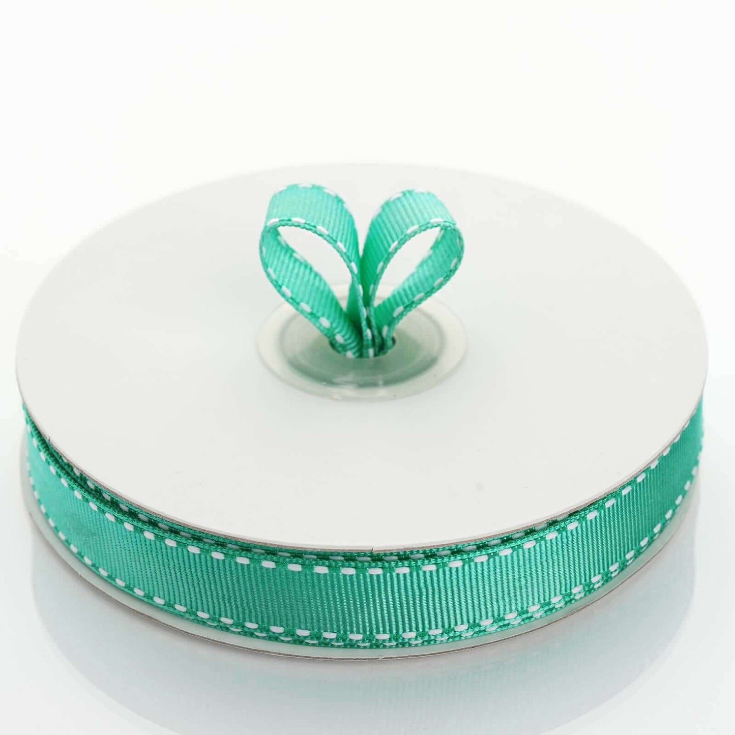 25 Yards 5/8" Hunter Green Stitched Wholesale Grosgrain Ribbon By The Roll - Clearance SALE - Linen Luxes