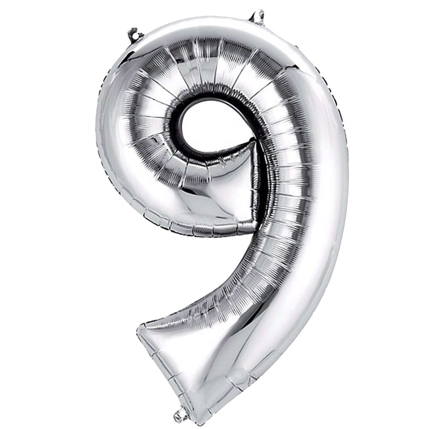 35" Silver Letter and Number Balloons, Metallic Mylar Foil Helium Air Balloons - Linen Luxes