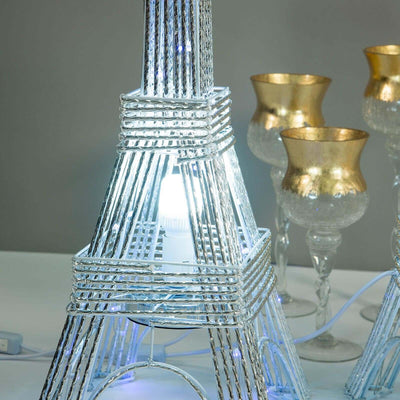 3.5ft Color Changing LED Metal Eiffel Tower Columns LED Lamp, Night Light Wedding Centerpiece - Linen Luxes