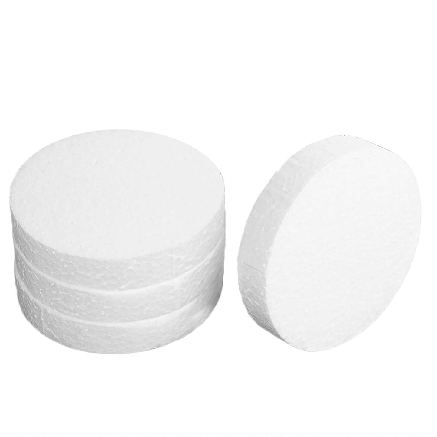 36 Pack 4" White StyroFoam Disc, DIY Polystyrene Foam Craft Supplies - Linen Luxes