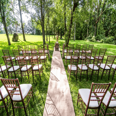 36"x100ft All Natural Jute Burlap Aisle Runner - Linen Luxes