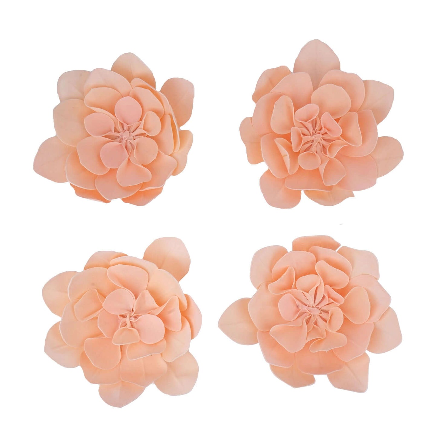 4 Pack 12" Blush Real - Like Soft Foam Craft Daisy Flower Heads - Linen Luxes