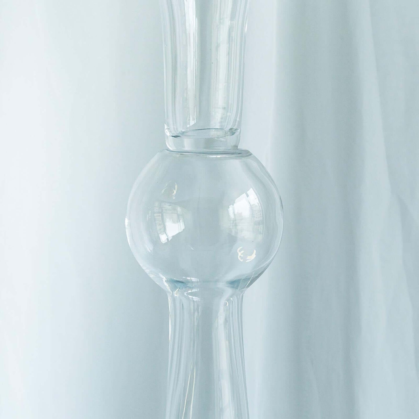4 - Pack Glass Trumpet Vases Reversible Latour Design Clear - Classy Wedding Table Flower Centerpieces 24" - Linen Luxes