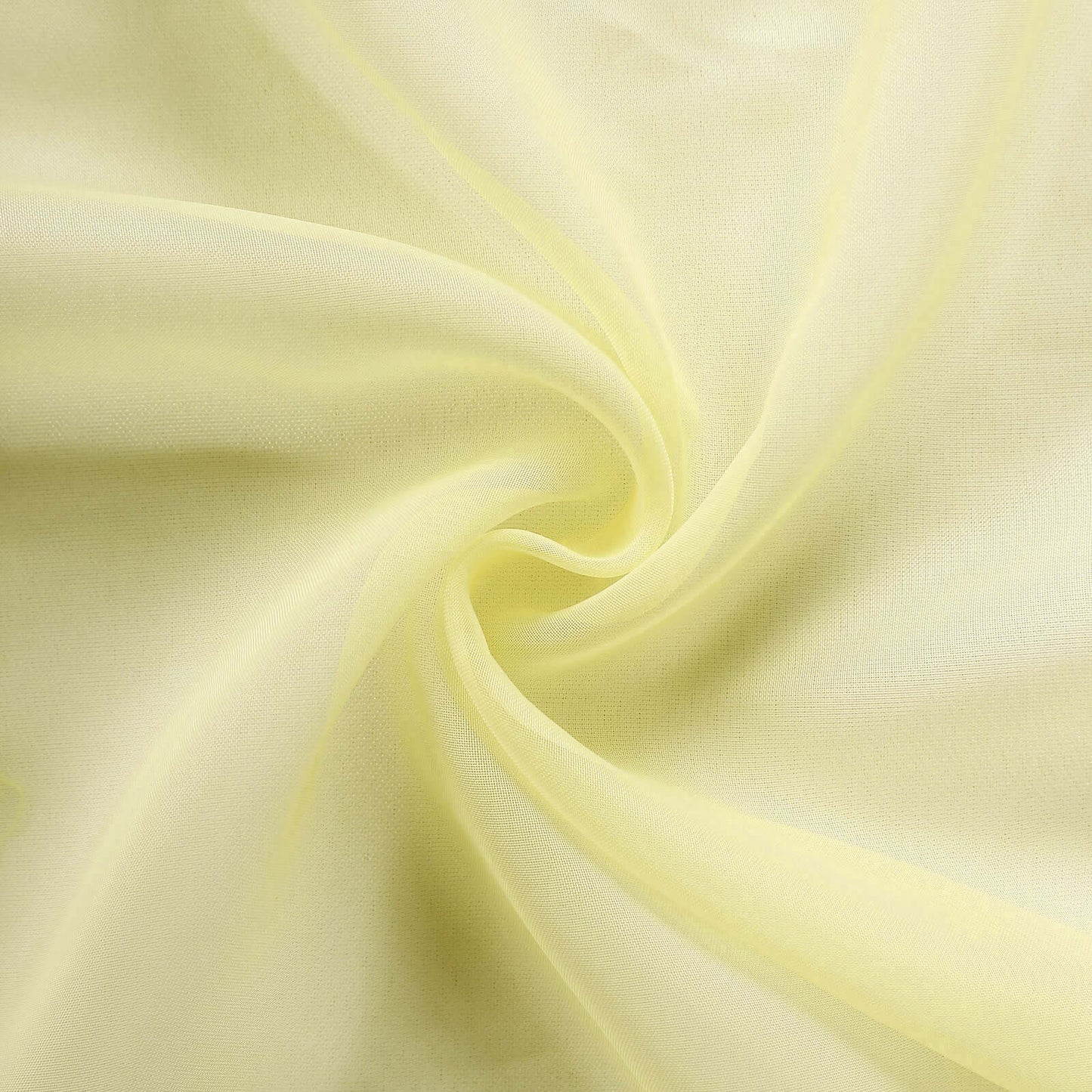 5 Pack Chiffon Chair Sashes Yellow - Soft & Lightweight Designer Chair Bows 22"x78" - Linen Luxes