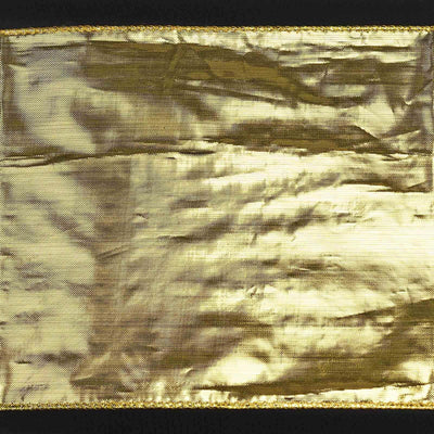 5 Pack Metallic Polyester Lame Chair Sashes with Shiny Gold Foil Finish - Dazzling Chair Decor for Weddings, Parties & Events 6"x108" - Linen Luxes