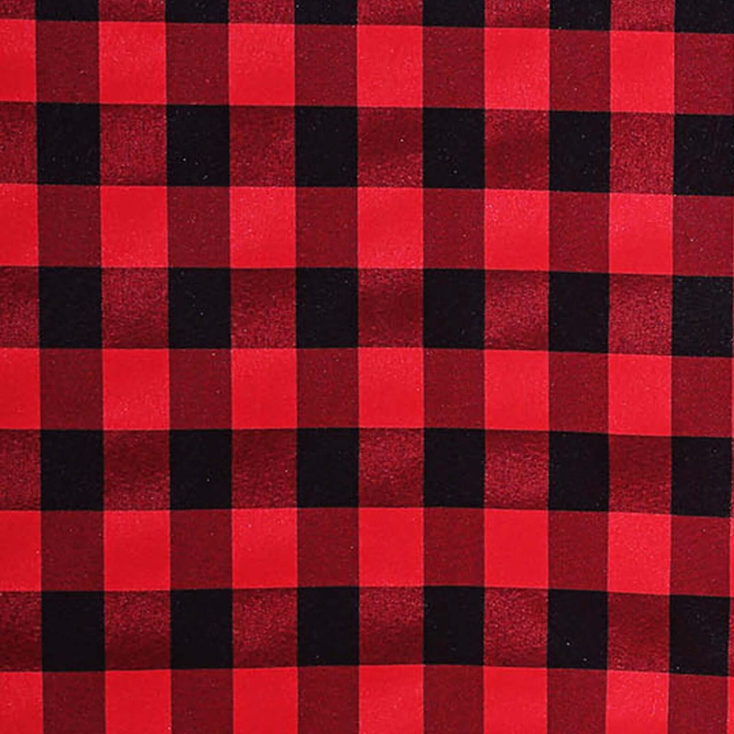 5 Pack Polyester 15"x15" Napkins Black/Red Buffalo Plaid Gingham Style Cloth Napkins - Linen Luxes