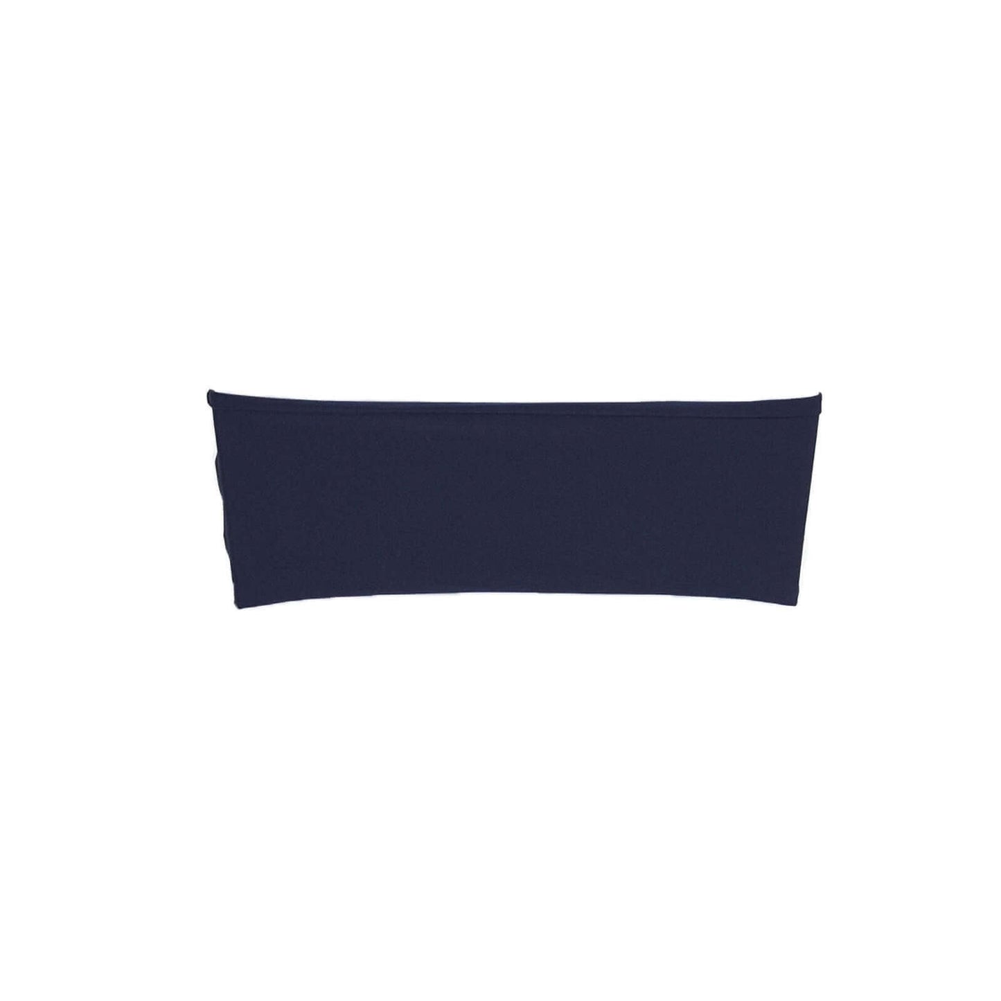 5 Pack Stretch Spandex Chair Sashes Navy Blue - Fitted Finish Two Ply Heavy Duty Chair Bands 5"x12" - Linen Luxes