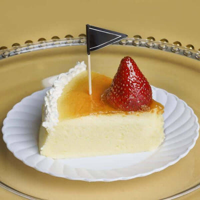 50 - Pack Cupcake Topper Picks Black Triangle Flag Design - Food and Cocktail Decorations for Celebrations 3" - Linen Luxes