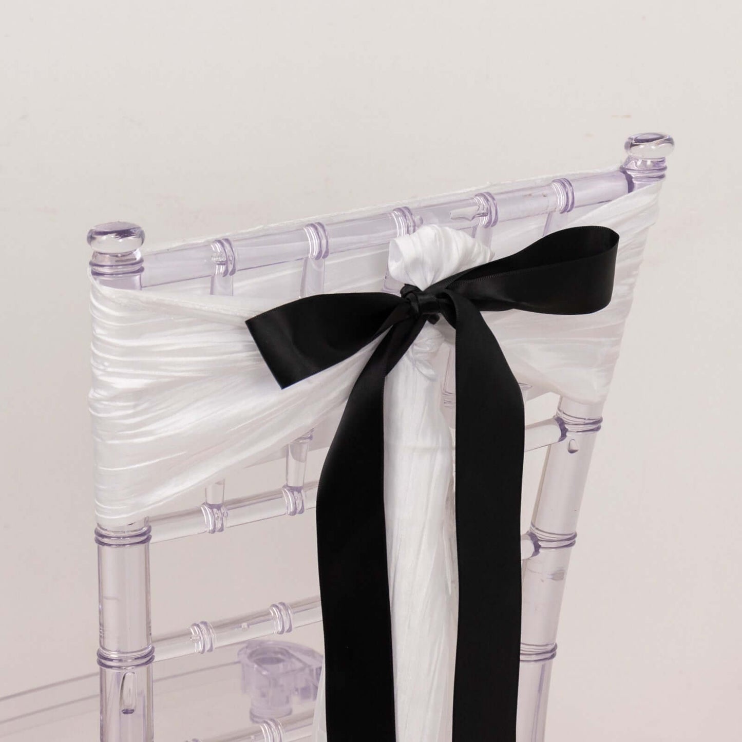 50 Yards 1.5" Black Single Face Decorative Satin Ribbon - Linen Luxes