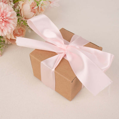 50 Yards 1.5" Blush Single Face Decorative Satin Ribbon - Linen Luxes