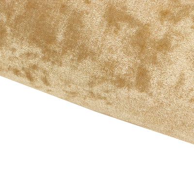 65"x5 Yards Champagne Crushed Velvet Fabric Bolt, DIY Craft Fabric Roll - Linen Luxes