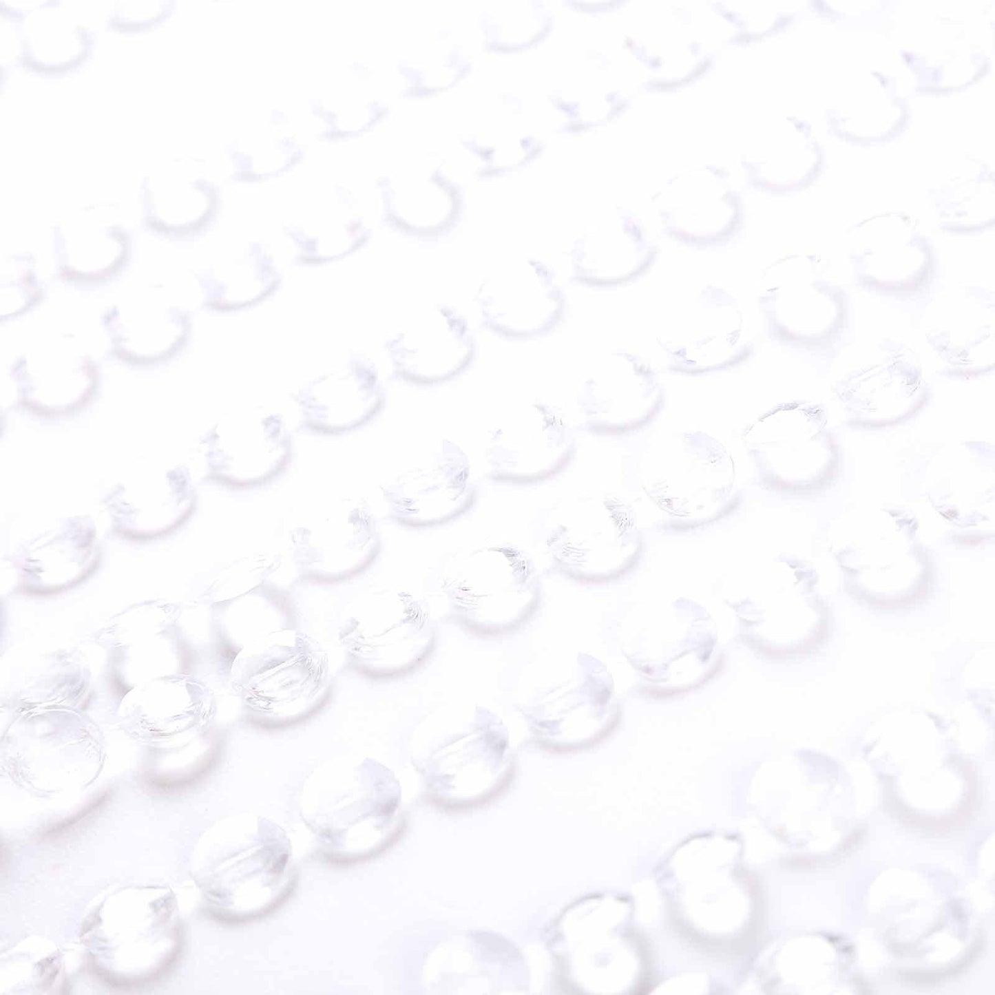 8ft Crystal Diamond Beaded Curtain with Plastic Rod and Adjustable Hooks - Linen Luxes