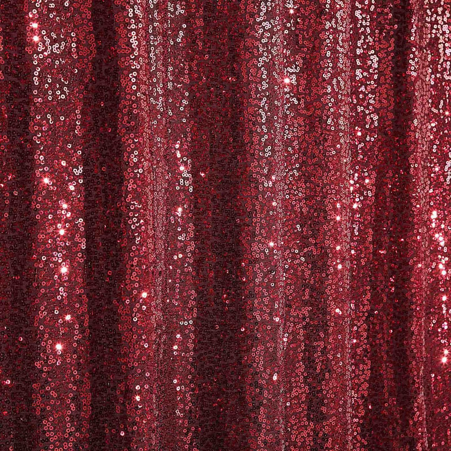 8ftx8ft Burgundy Sequin Event Curtain Drapes, Backdrop Event Panel - Linen Luxes