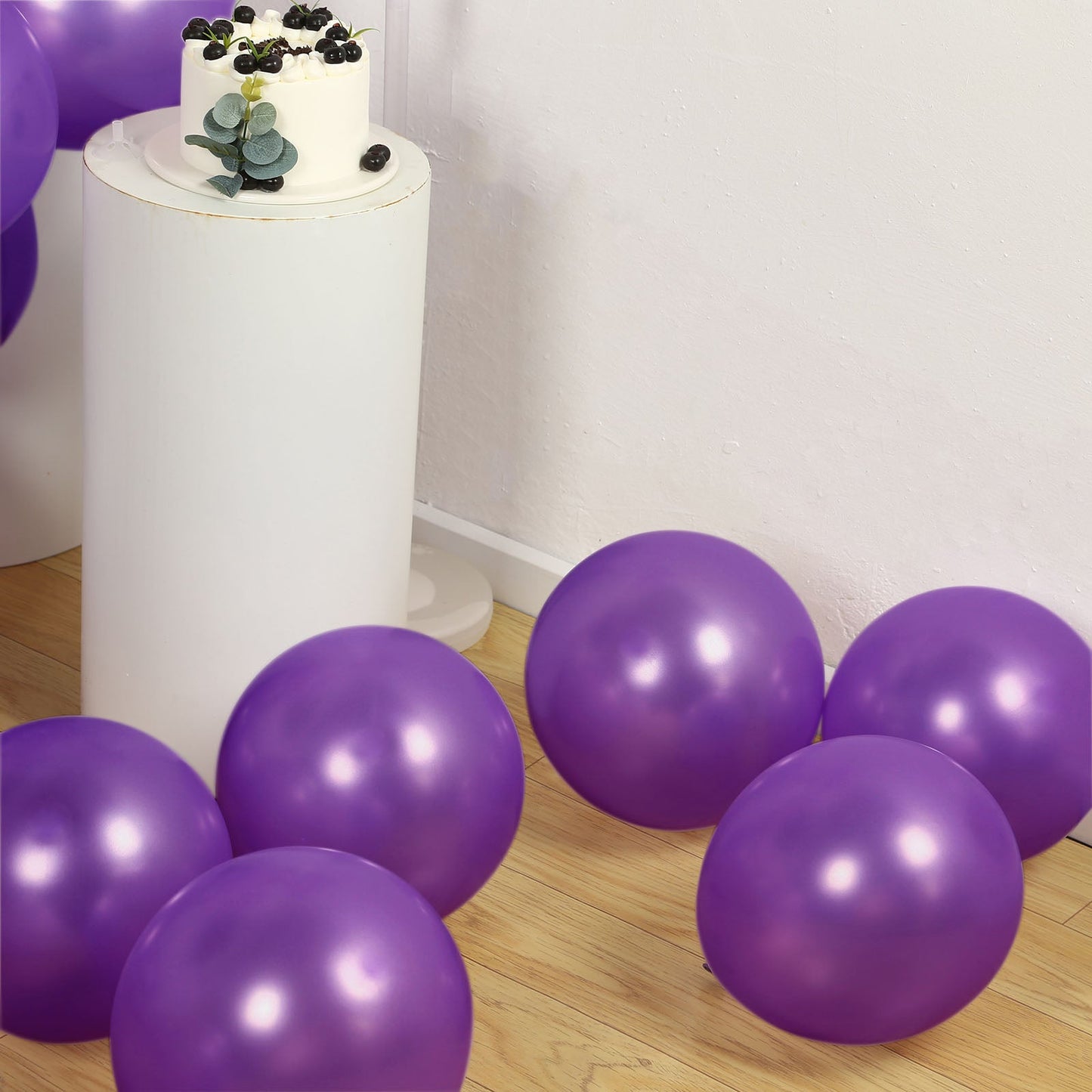 50 Pack Purple Biodegradable Balloons, 12" Thickened Extra Strong Eco-friendly Latex Helium Party Balloons