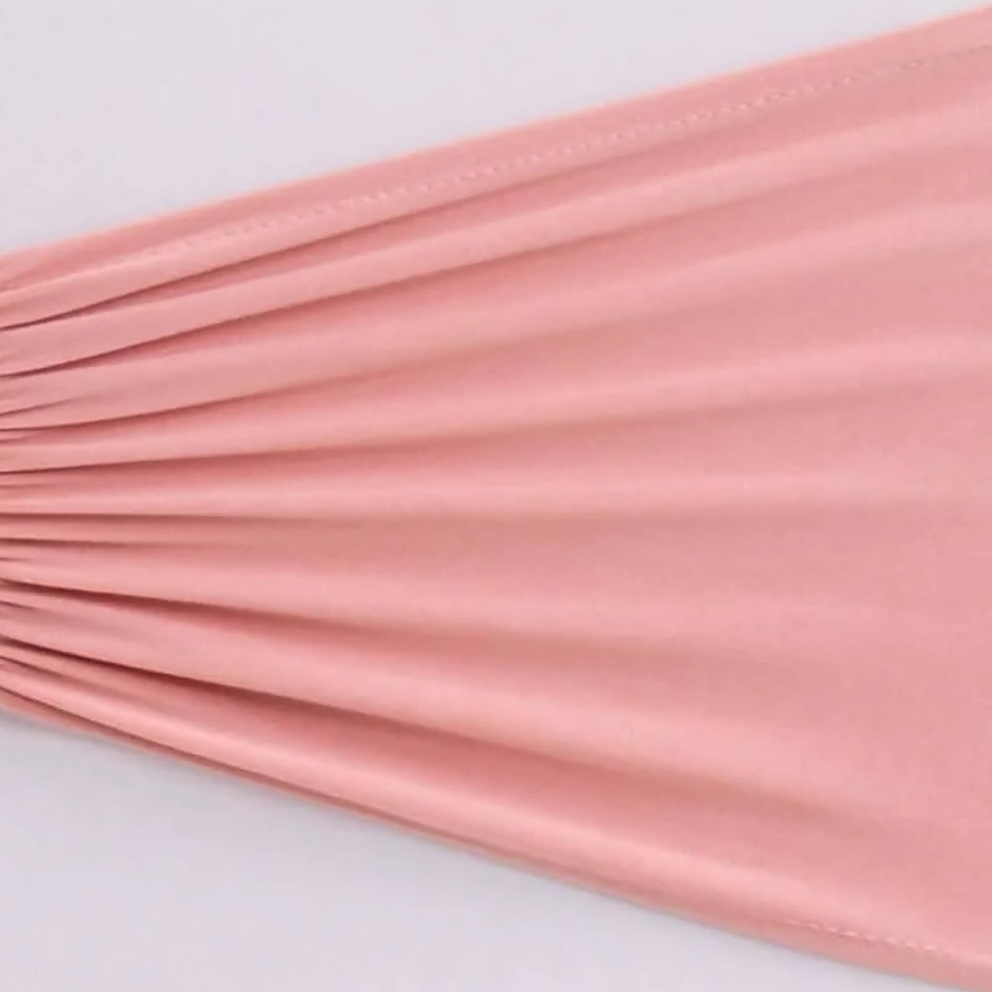 5 Pack Spandex Chair Sashes Dusty Rose Ruffled Style - Wide Easy to Use Stretch Chair Bands 8"x13"