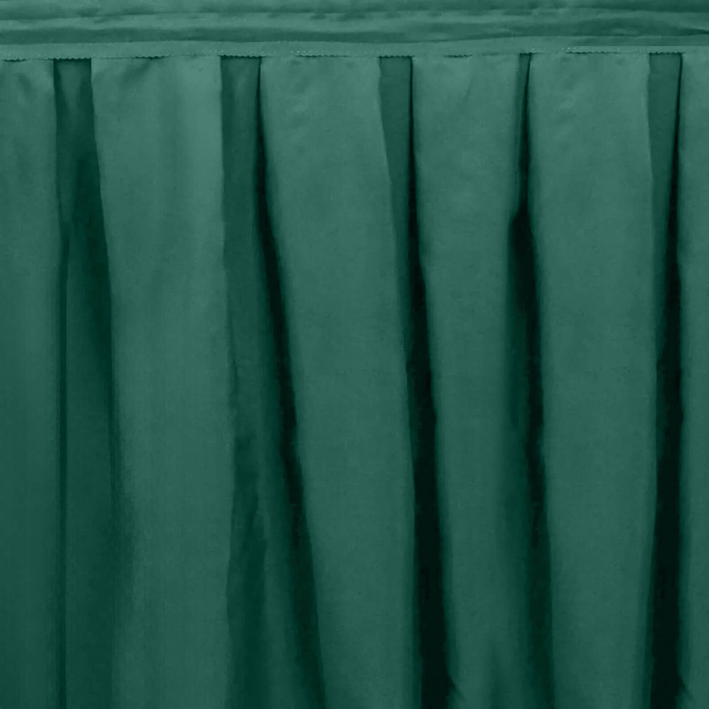 Portable Stage Skirt Hunter Emerald Green Polyester Platform Skirting Cloth for Events, Performances & Wedding Staging - 16"x10ft