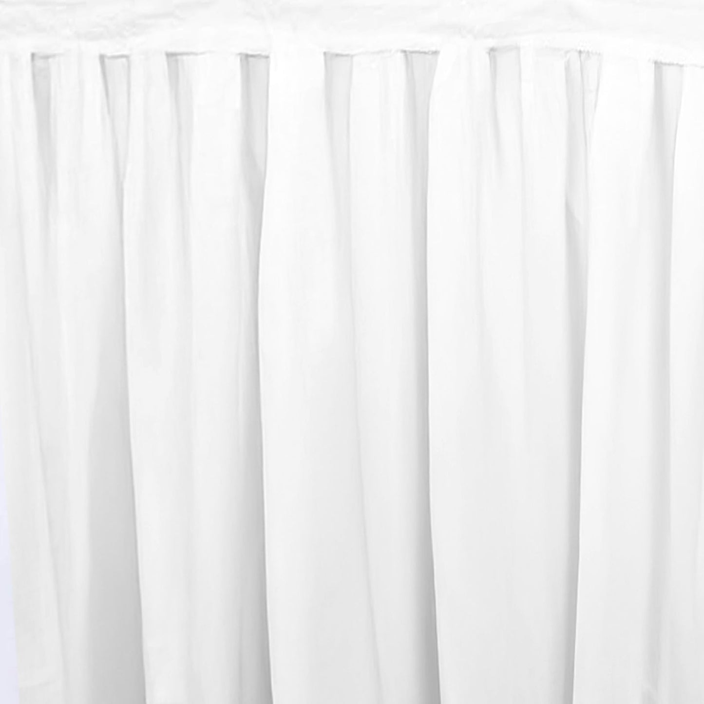 Portable Stage Skirt White Polyester Platform Skirting Cloth for Events, Performances & Wedding Staging - 36"x20ft