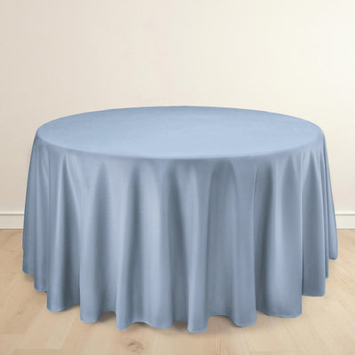 Scuba Round 120" Tablecloth Dusty Blue - Wrinkle Free & Stain Resistant Seamless Table Cover