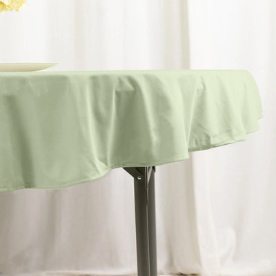 Scuba Round 70" Tablecloth Sage Green - Wrinkle Free & Stain Resistant Table Cover