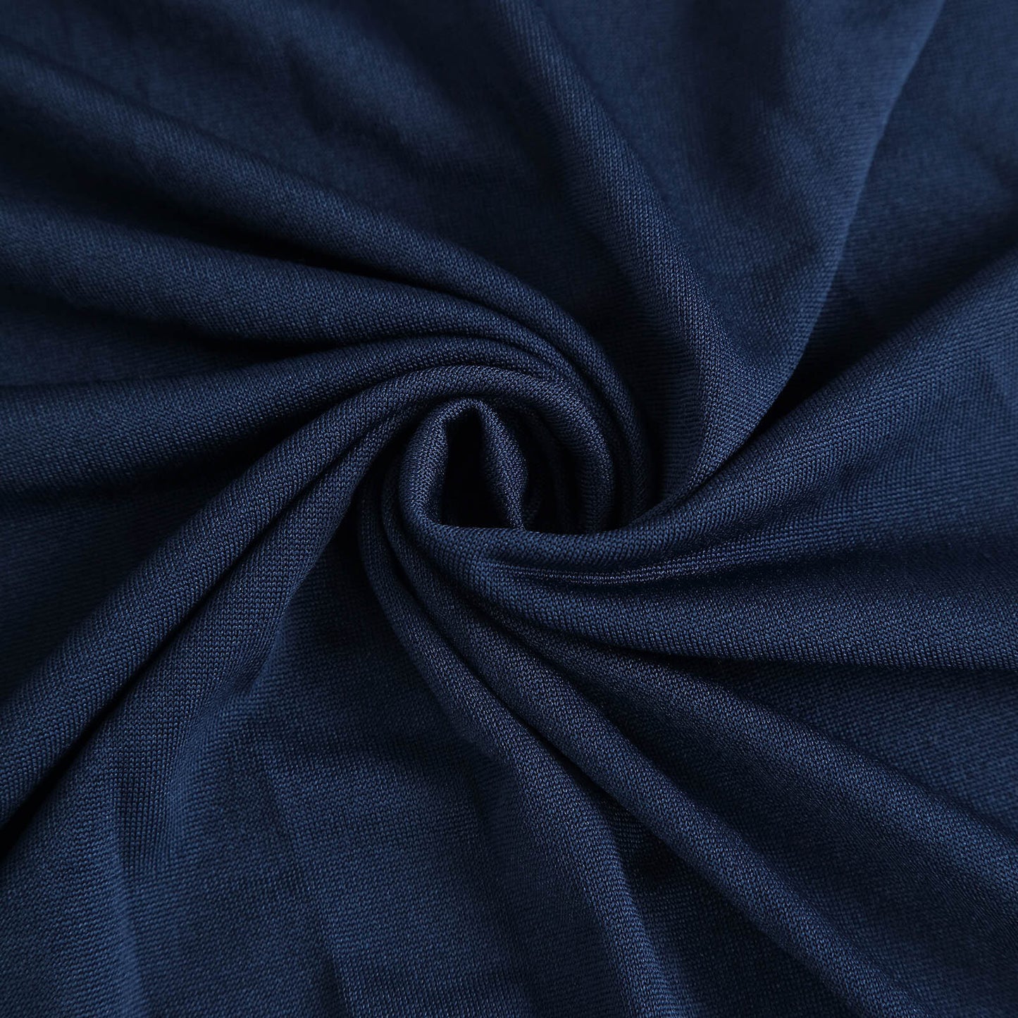 Spandex Rectangle 72"x30" Table Skirt Navy Blue with Wavy Skirt-Like Effect Table Cover