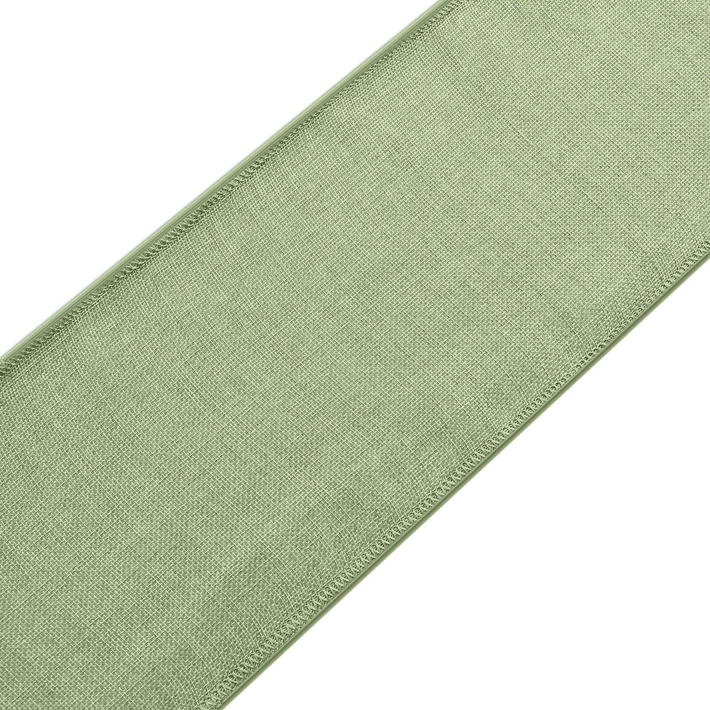 5 Pack Jute Faux Burlap 6"x108" Chair Sashes Sage Green - Boho Chic Linen Decor