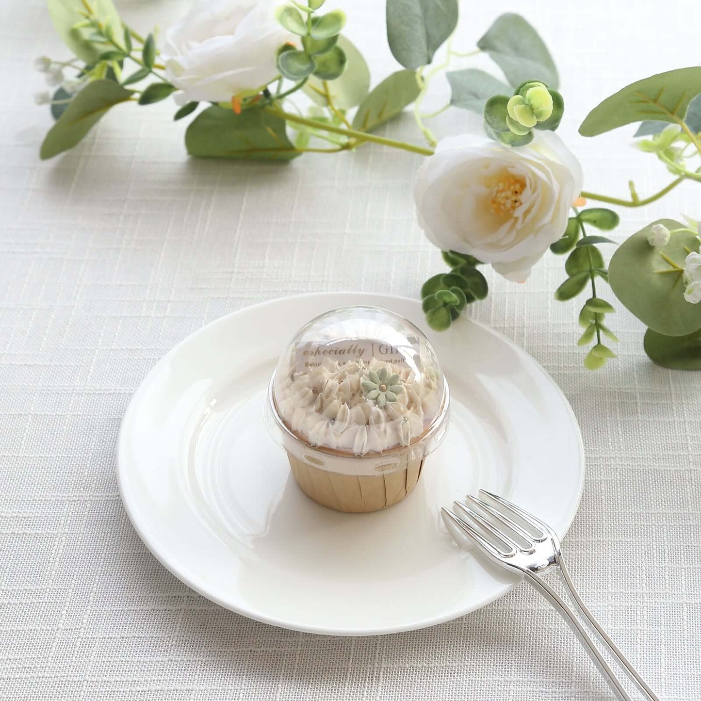 50-Pack Plastic Dome Lids For Cupcake Liners Clear - Food Safe Disposable Baking Cake Cup Lids for Dessert Buffets Bakery Displays & Party Favors 3"