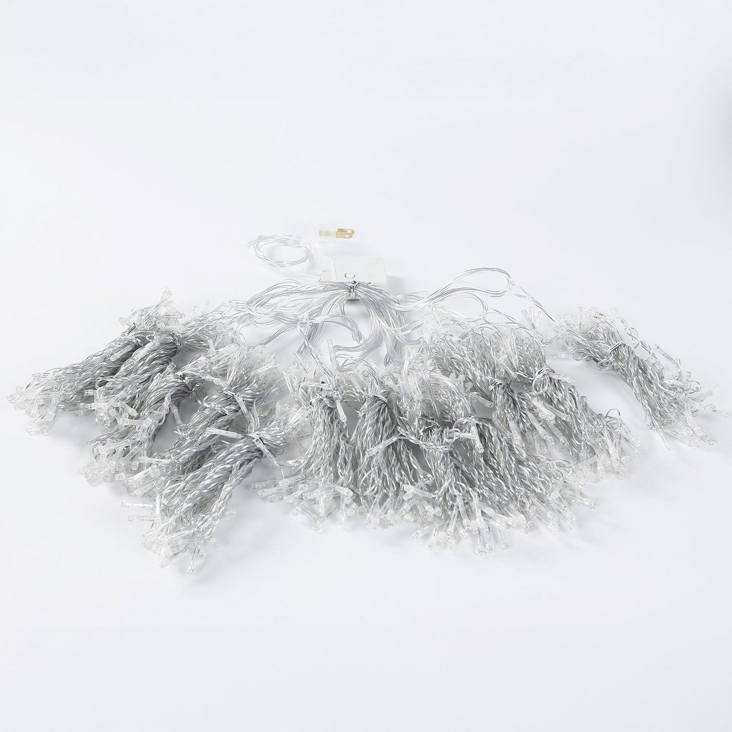 Blue 600 LED Twinkle Fairy Lights with 8 Modes, Plug In Connectable Curtain String Lights - 10ftx20ft