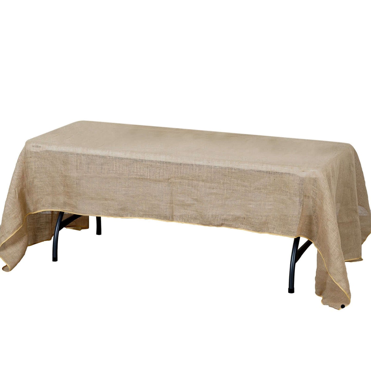 Burlap Jute 60"x126" Rectangle Tablecloth Natural - Rustic Boho Chic Table Linen - Linen Luxes