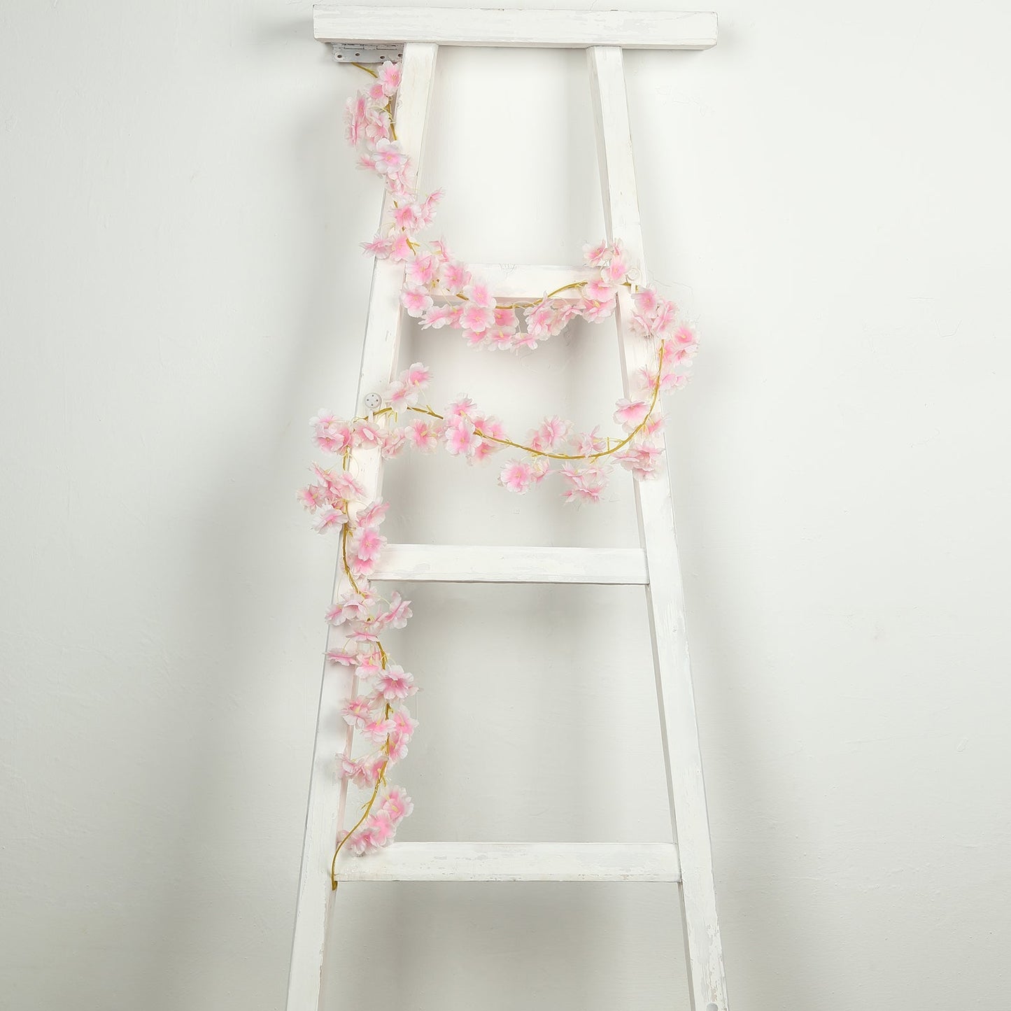 20 LED Garland Fairy String Lights Cherry Blossom Design Blush Warm White - Battery Operated Party Décor 6ft