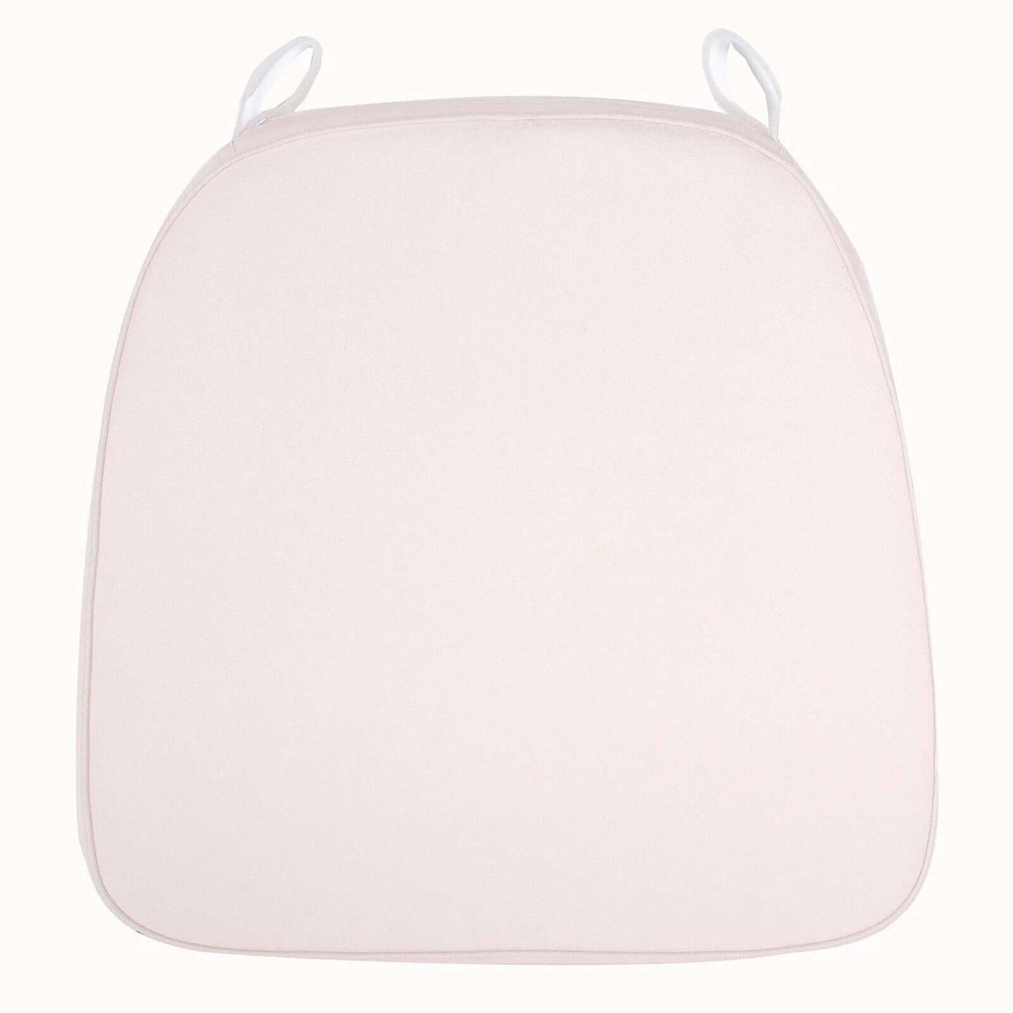 Chiavari Chair Cushion with 1.5" Thick Memory Foam and Ties Blush - Stylish Removable Cover for Comfort - Linen Luxes
