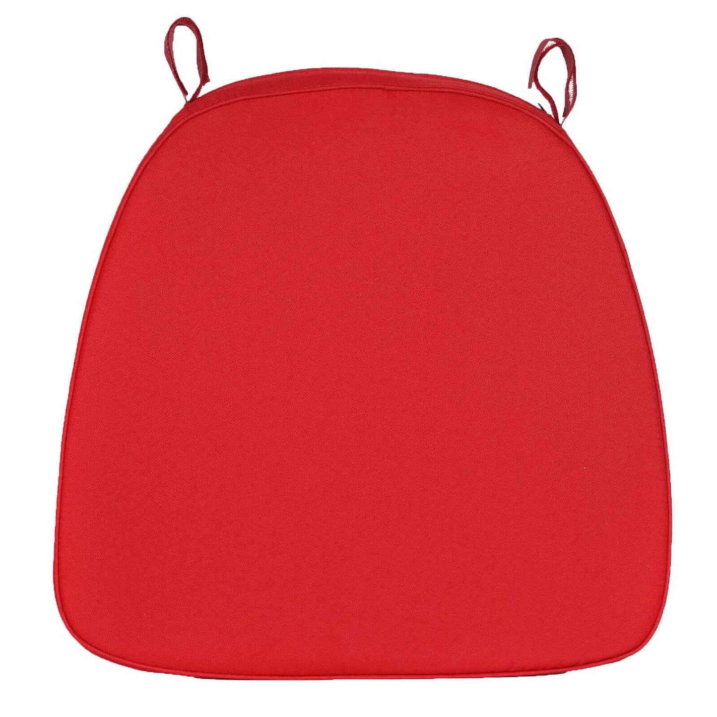 Chiavari Chair Cushion with 1.5" Thick Memory Foam and Ties Red - Stylish Removable Cover for Comfort - Linen Luxes