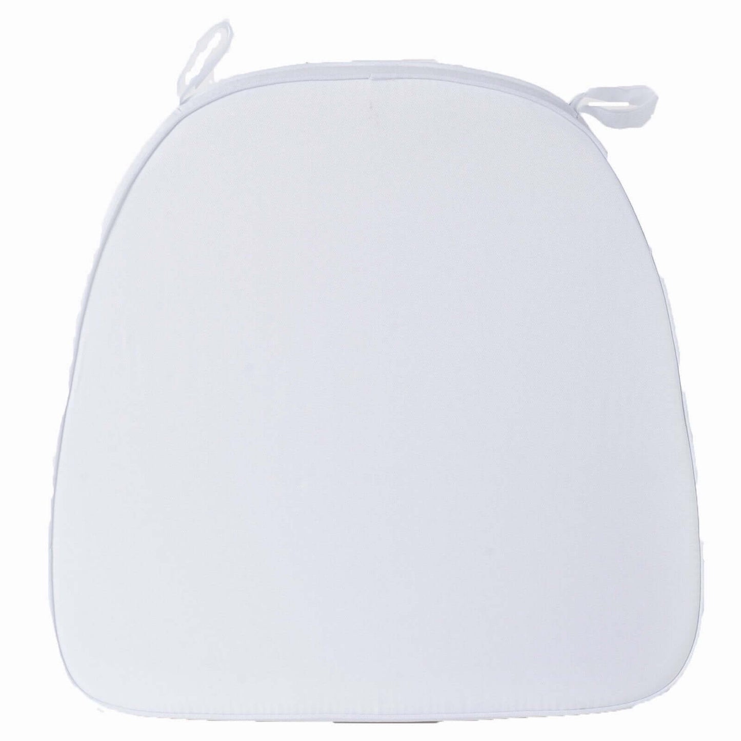 Chiavari Chair Cushion with 1.5" Thick Memory Foam and Ties White - Stylish Removable Cover for Comfort - Linen Luxes