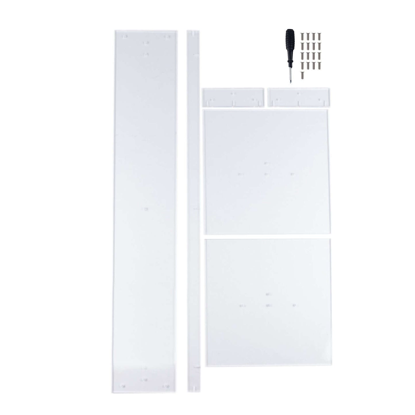 Acrylic Wedding Aisle Display Stand Flower Pedestal with Square Bases Clear - Durable 10mm Thick Centerpiece for Events 46"