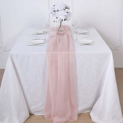 Chiffon 6ft Table Runner Blush - Flowy & Lightweight Table Decor - Linen Luxes