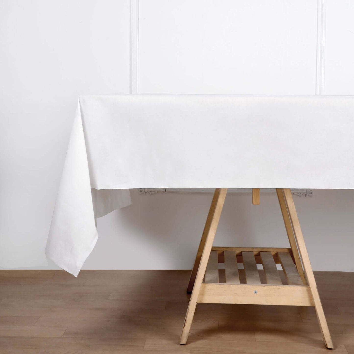 Linen-Like Paper 50"x108" Rectangle Tablecloth White - Disposable Airlaid Table Cover for Easy Cleanup