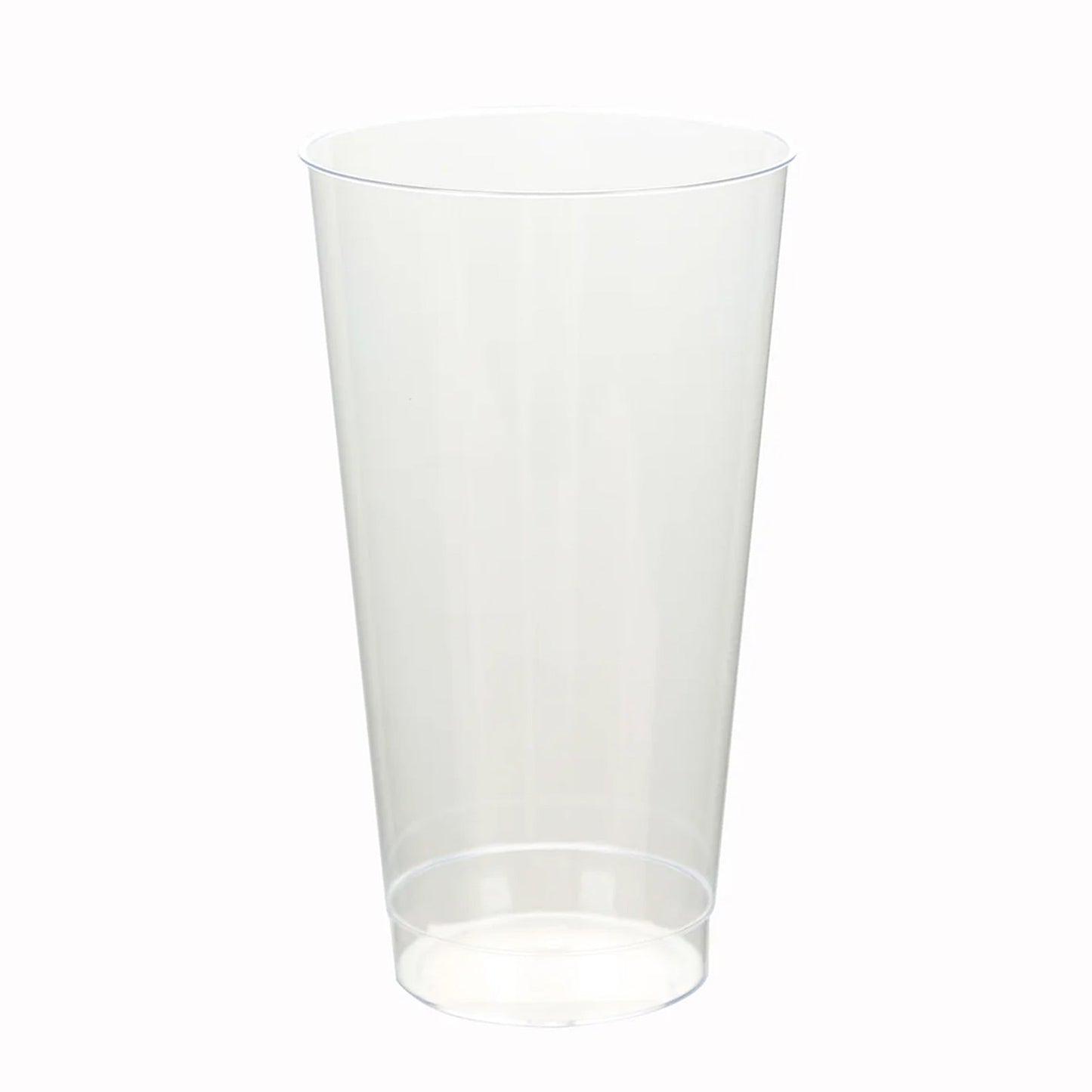 12-Pack Plastic Party Cups Clear - Durable Disposable Tumblers for Drinks 17oz 5.5"